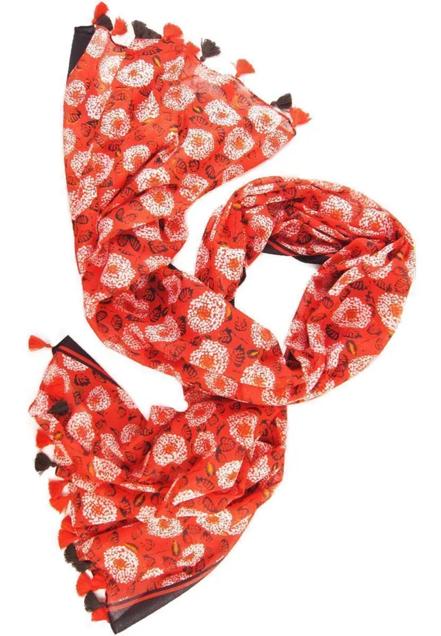 marlowe nature Accessoires Schal 2913 rot 100x180cm Bio-Baumwolle