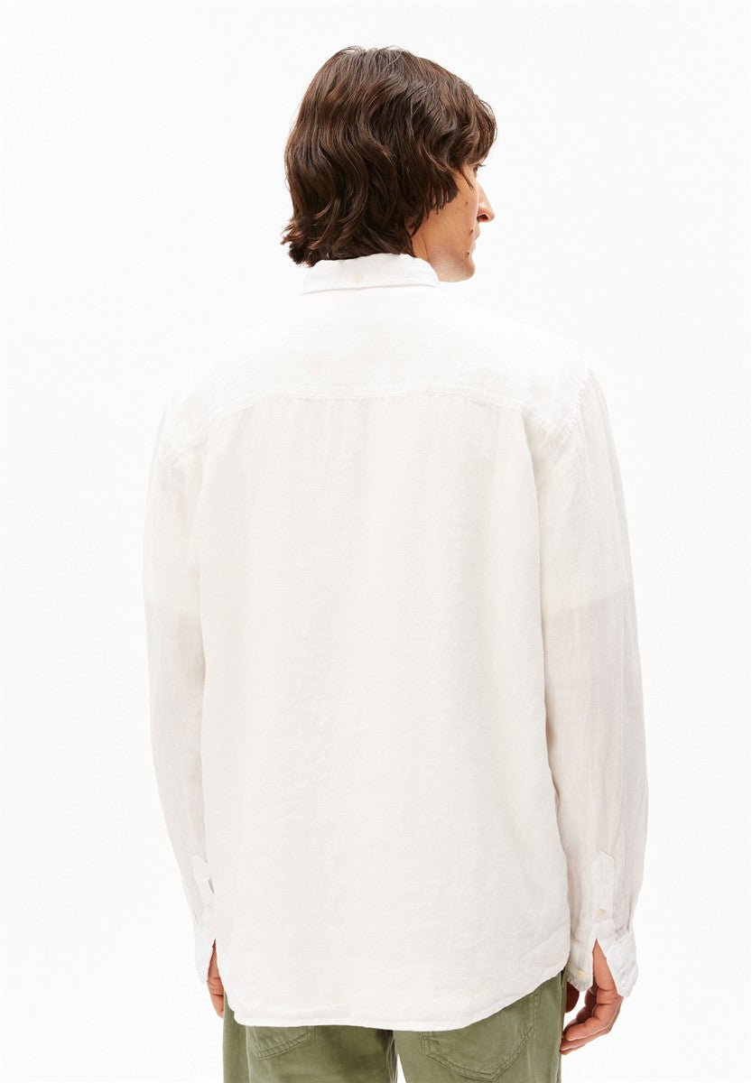 Armedangels Linen Longsleeve Hemd Herren white L Leinen