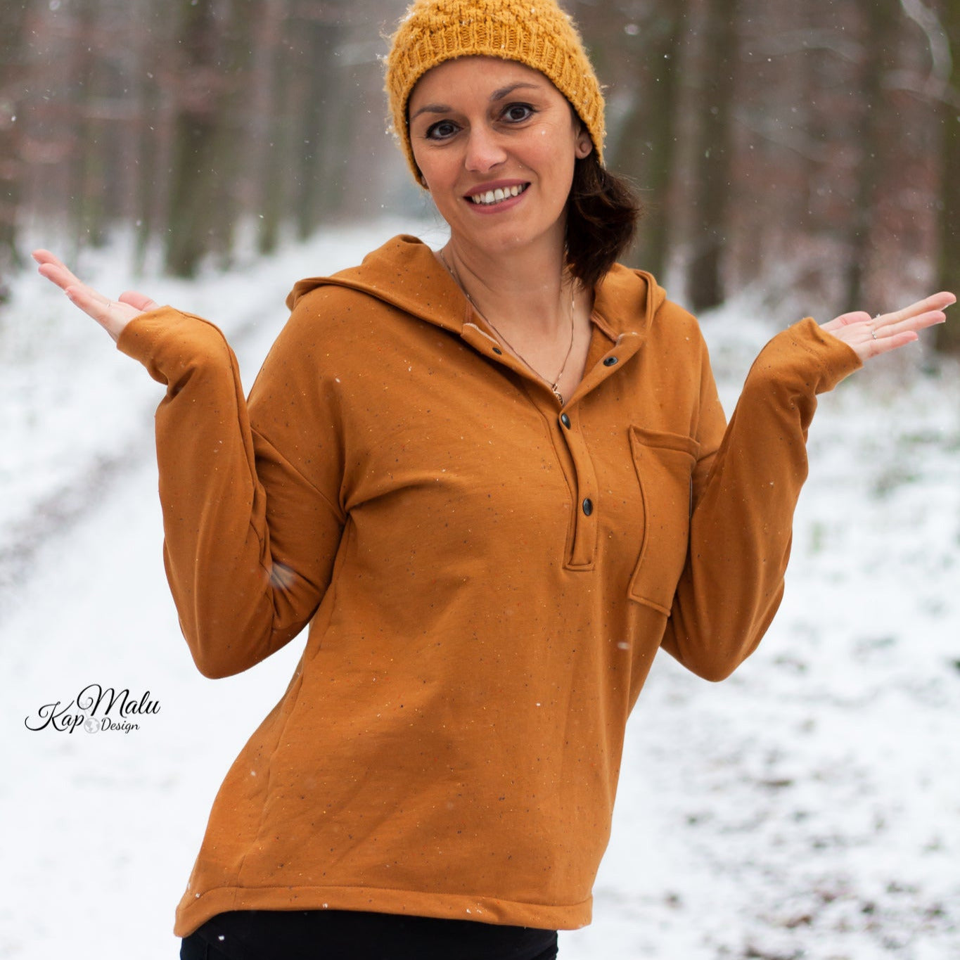 Moeve Design Loen Sweatshirt Schnittmuster Damen Gr. 32-52 Kapuze