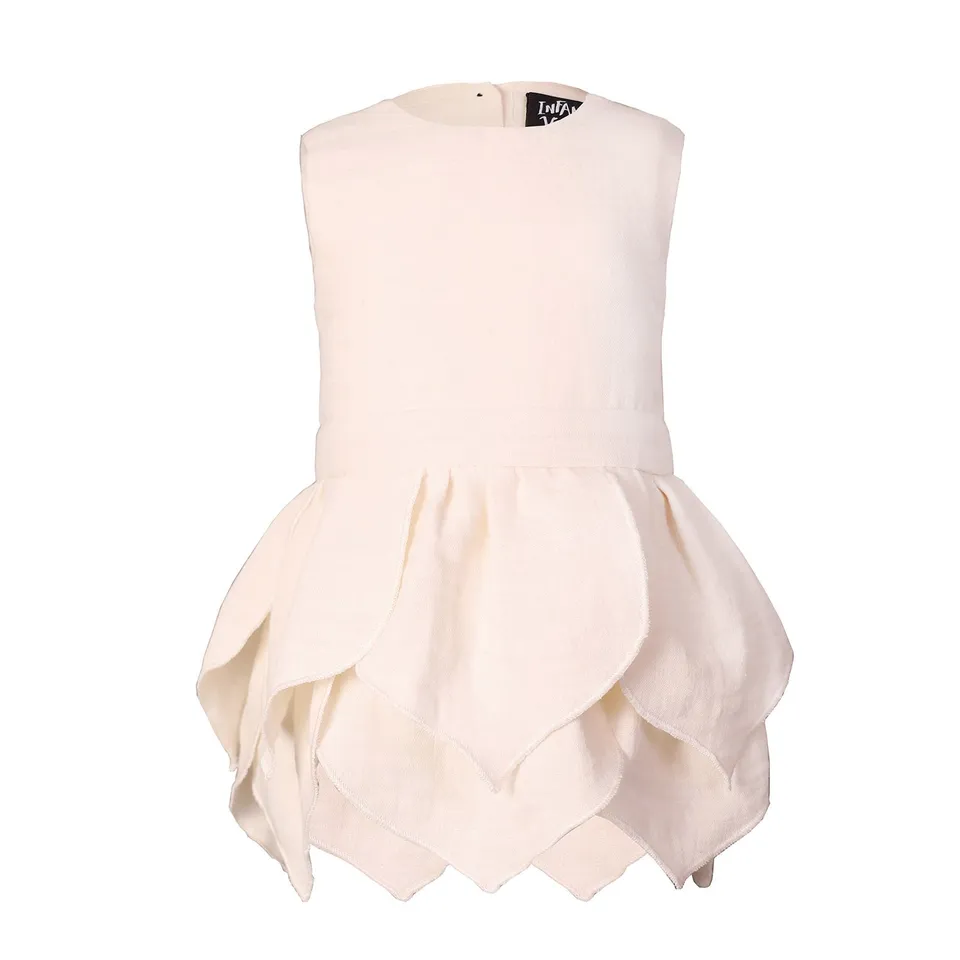 Infantium Victoria White Baby Kleid Weiß Blüten Musselin