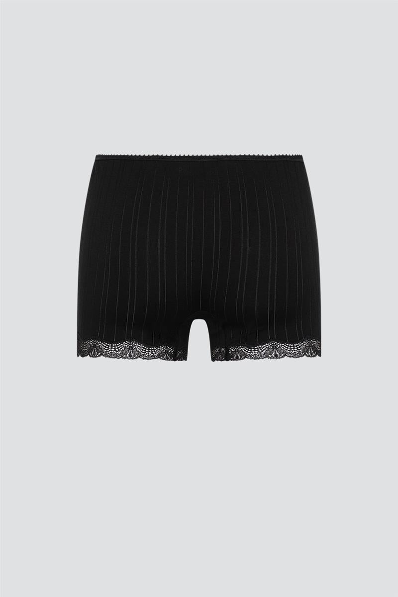 marlowe nature Panty Unterhose Bio-Baumwolle schwarz Spitze