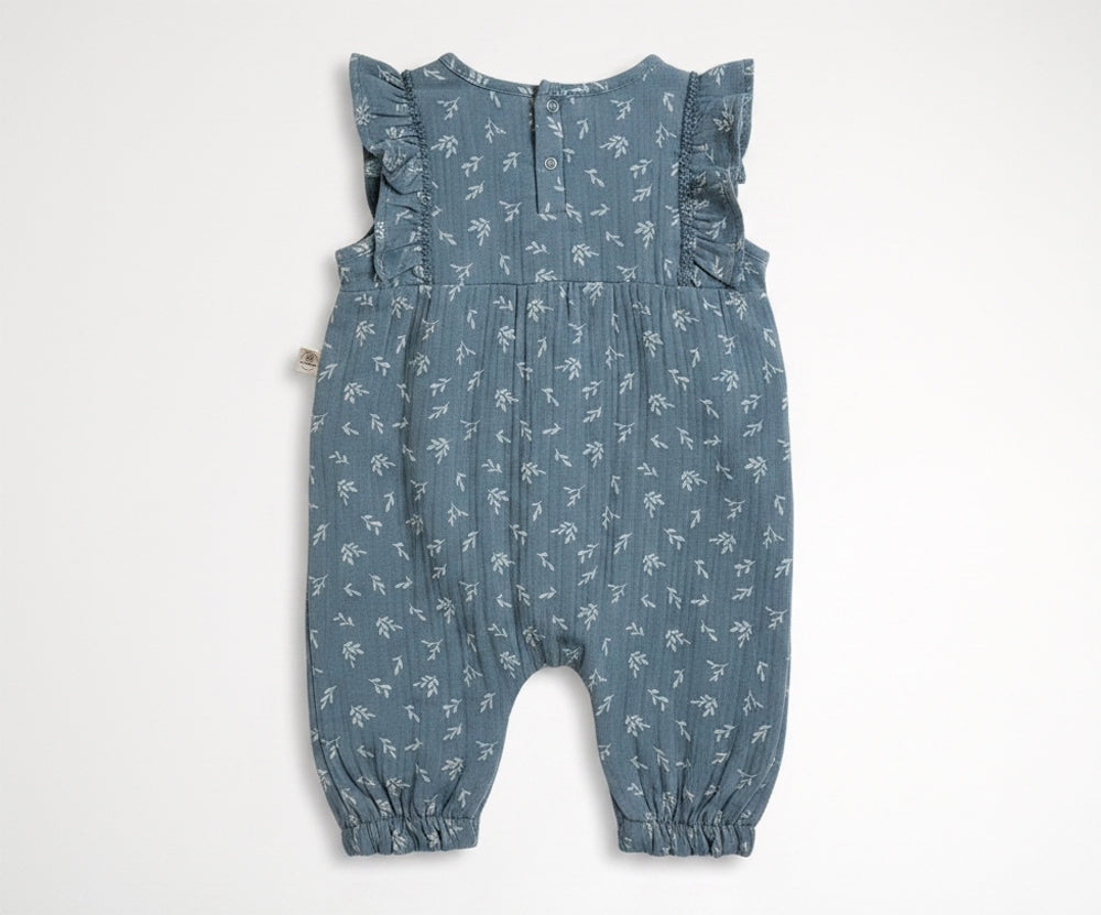 Naturkind Musselin Jumpsuit GOTS Babyoverall Navy 62/68
