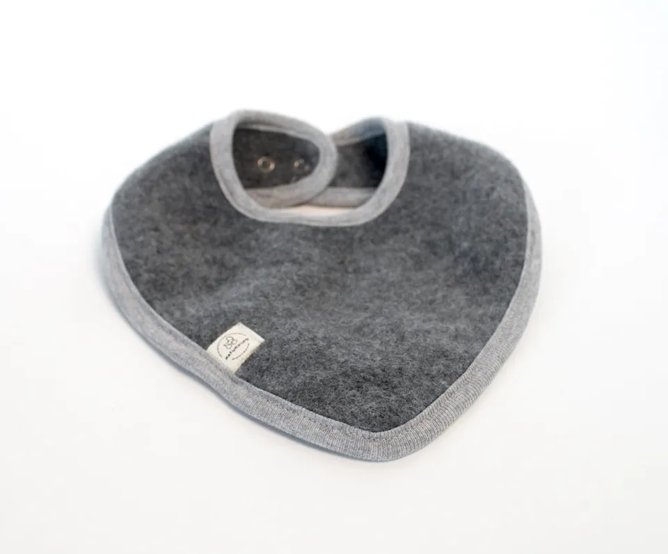Naturkind Wollfleece Halstuch GOTS Merino Grau Uni