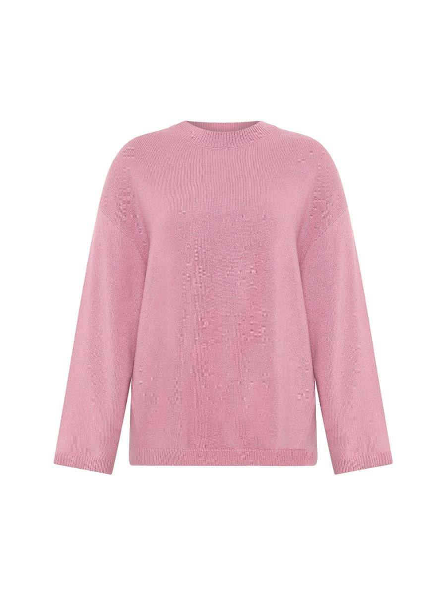 Marlowe Nature Lambswool Crew Neck Pullover dark grey melange