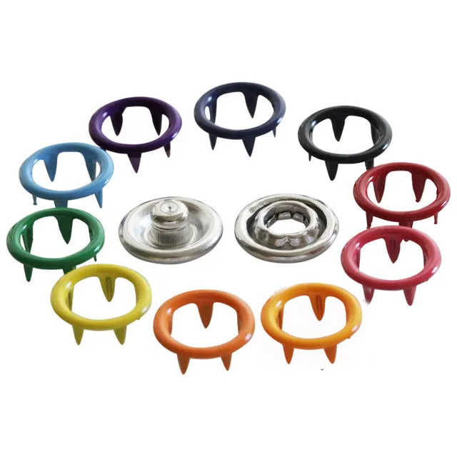 Kam Snaps Metal Snaps Gr.14 Druckknöpfe Bunt 250 Sets