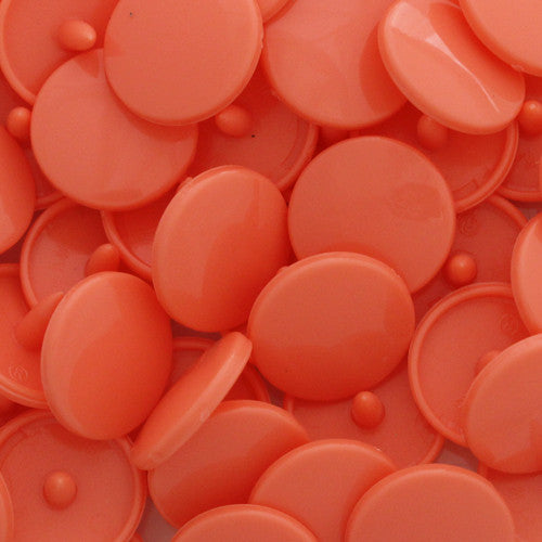 Kam Snaps Plastic Snaps B17 Druckknöpfe Koralle 50 Sets glänzend