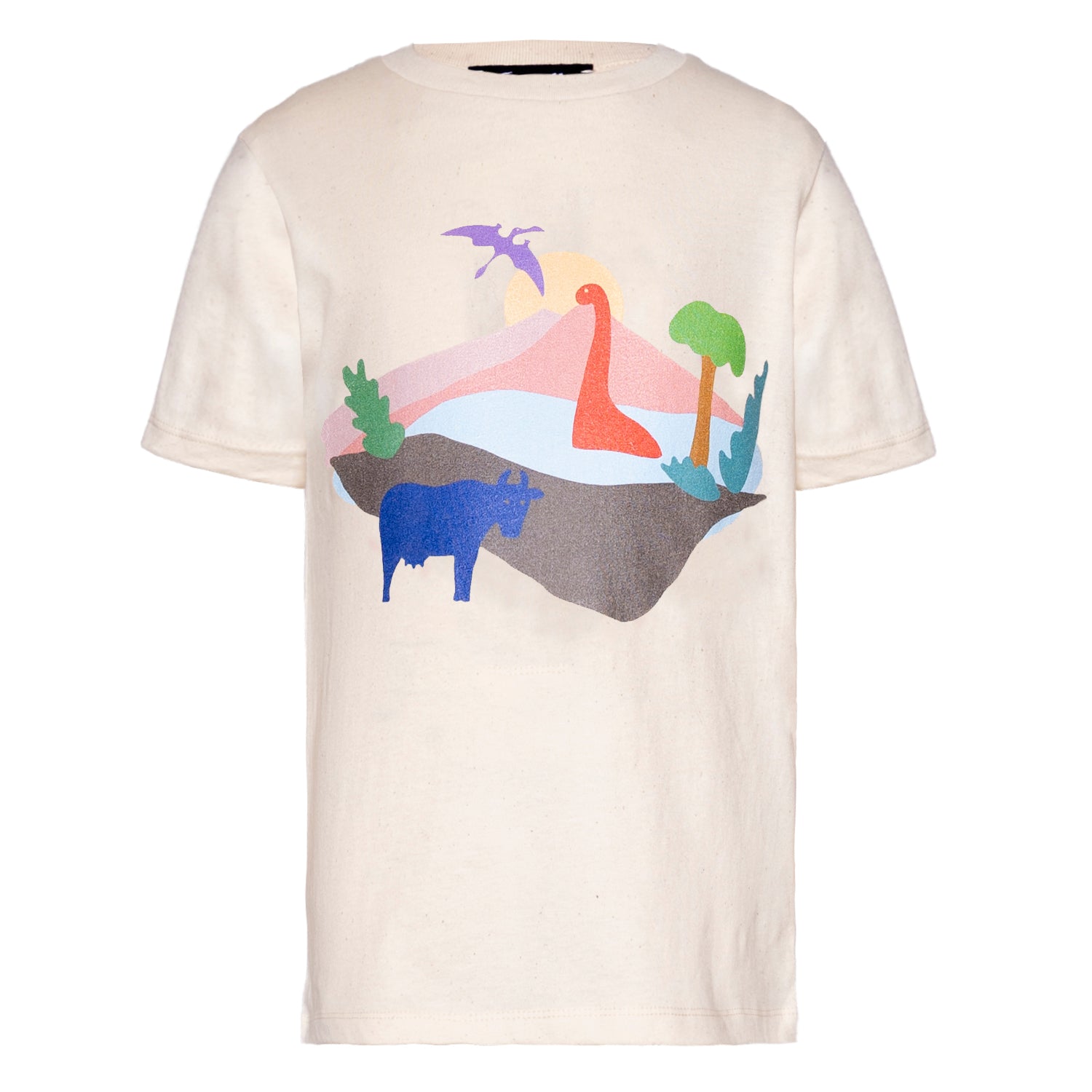 Infantium Victoria Dino & Cow T-Shirt Weiß 104 Bio-Baumwolle