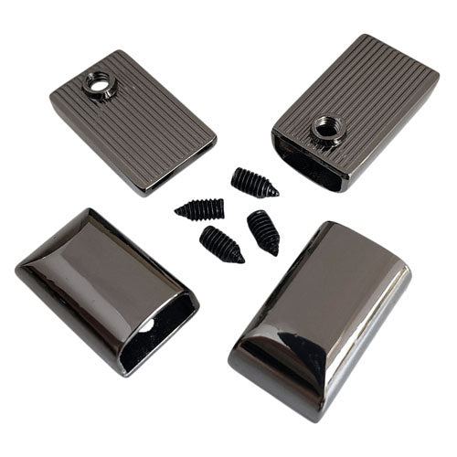Kam Snaps Reissverschluss Enden Metall 4er Pack Silber