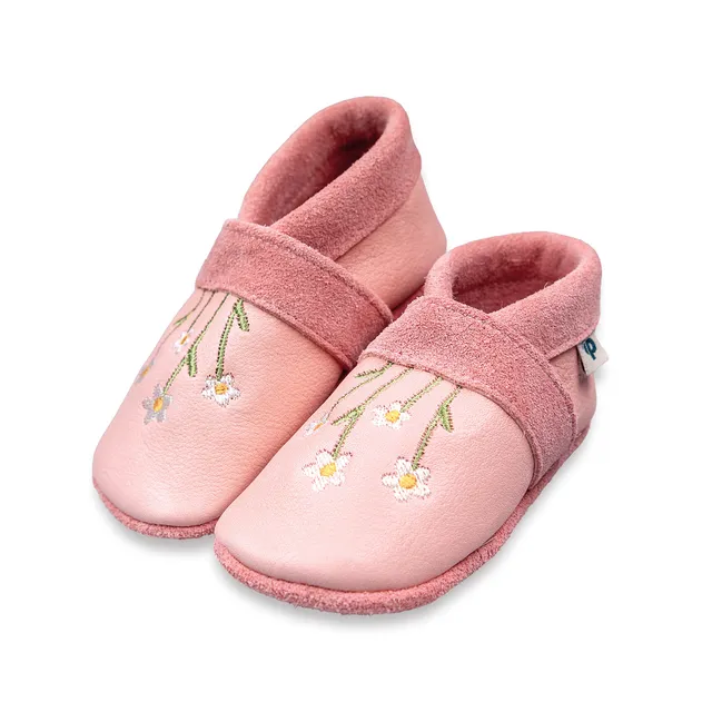 Pantolinos Gänseblümchen Barfußschuhe rosa für Mädchen
