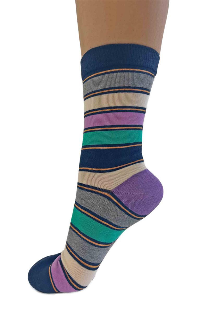 Marlowe Nature Cleo Stripe Bamboo Socken navy 37-41
