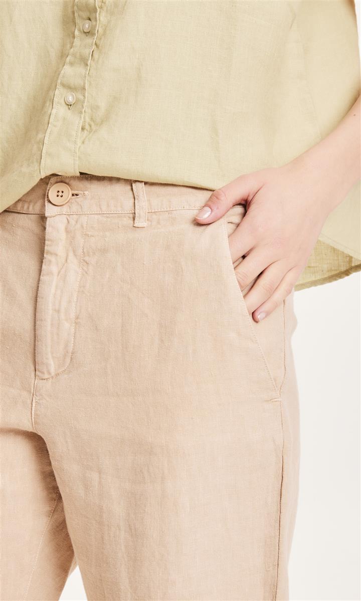 Knowledge Cotton Senna Loose Hose Bio-Leinen safari 42