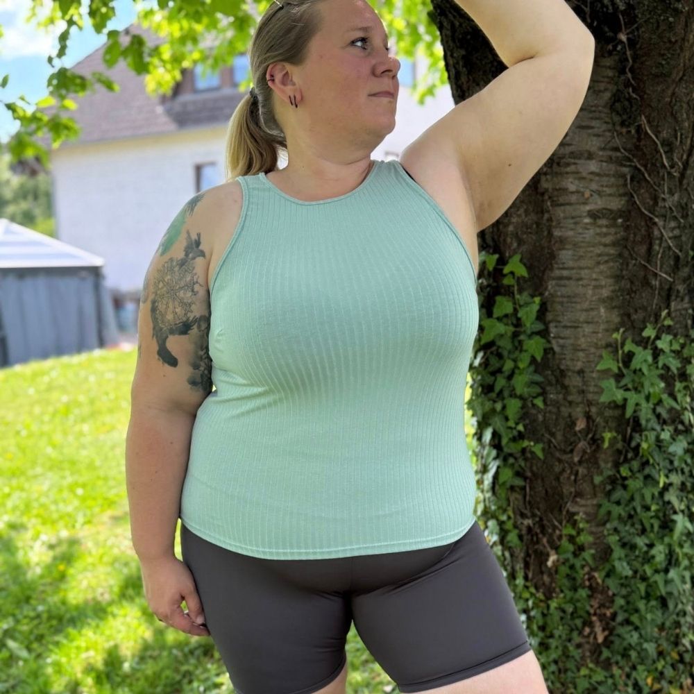 Moeve Design Ribly Top Schnittmuster Damen 32-52 Rippjersey