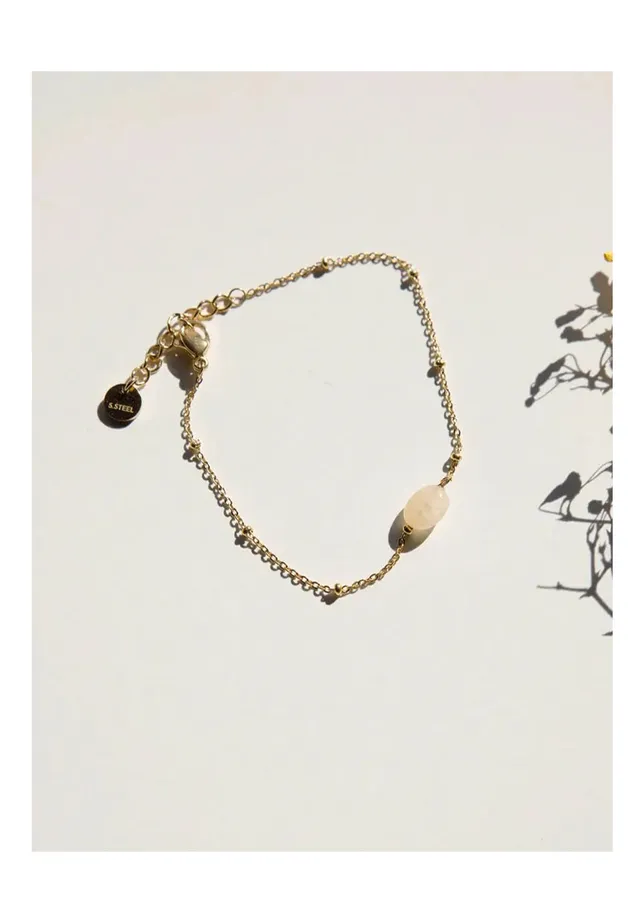 marlowe nature Bracelet Gold Armband Edelstahl Creme-lets celebrate
