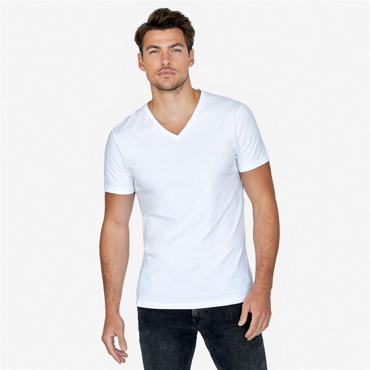 marlowe nature 2-Pack V-Neck T-Shirt schwarz Bio
