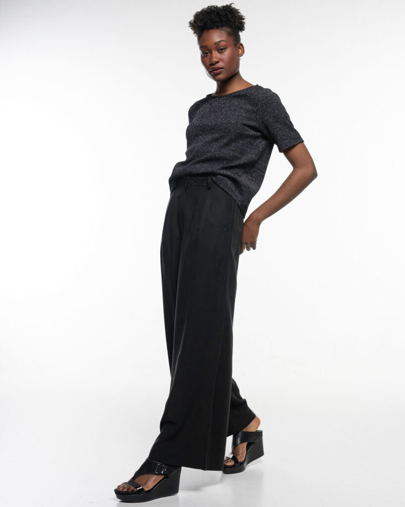 Marlowe Nature Marlene Hose raven Lyocell-Leinen
