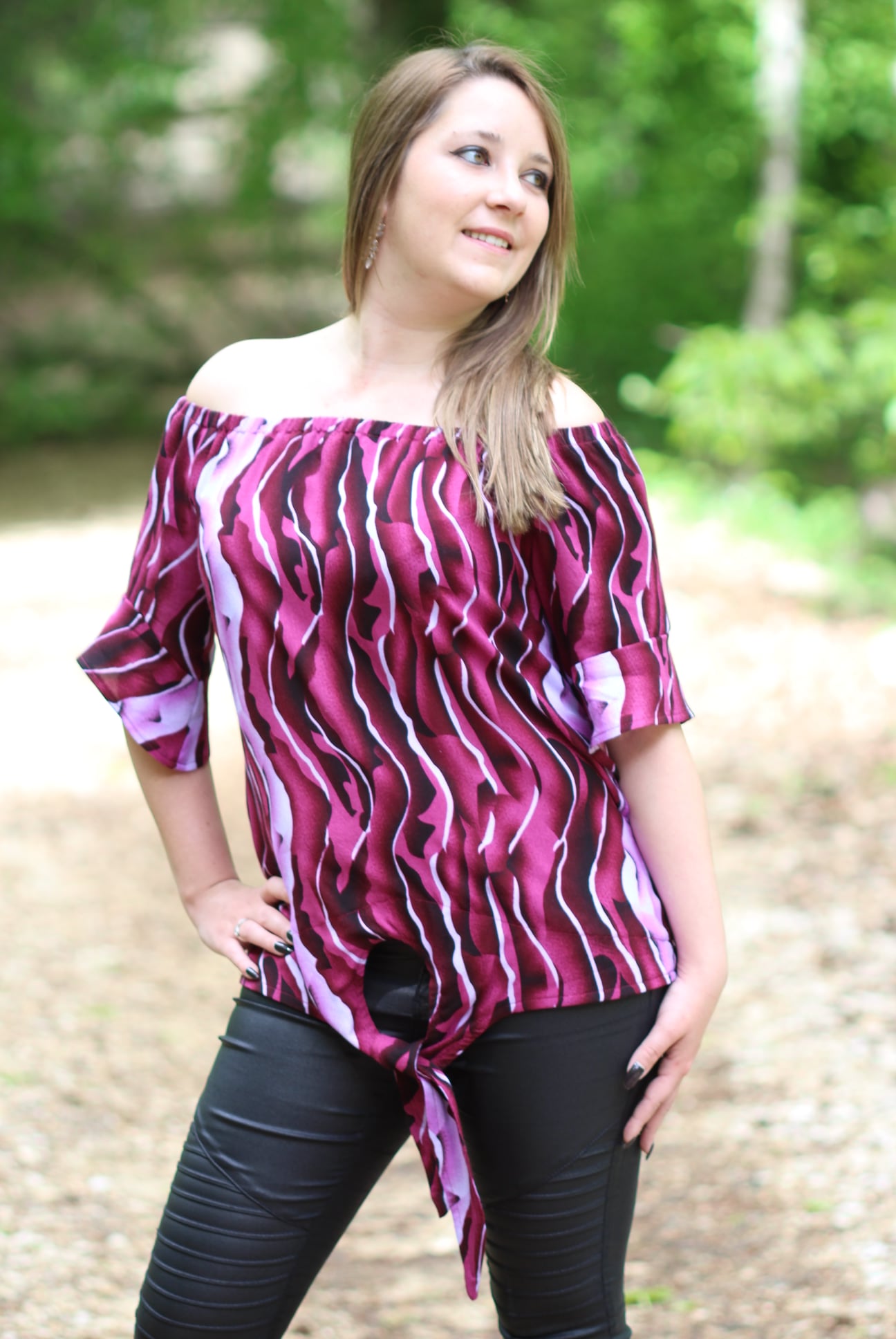 Schnittrebell Marlee Carmenbluse Schnittmuster A0 Gr. 34-54 Webware