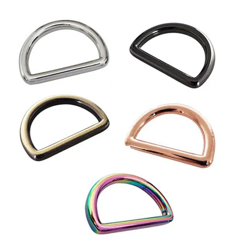 Kam Snaps Bag Hardware D-Ringe Metall Silber 1 Zoll 10er-Pack