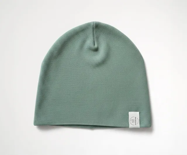 Naturkind Wolle Seide Beanie Jade One Size GOTS
