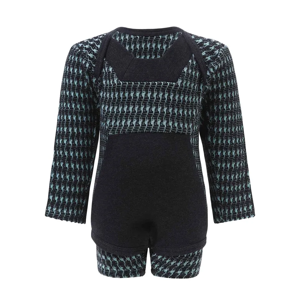 Infantium Victoria Black Blue Bodysuit Baby Body langarm