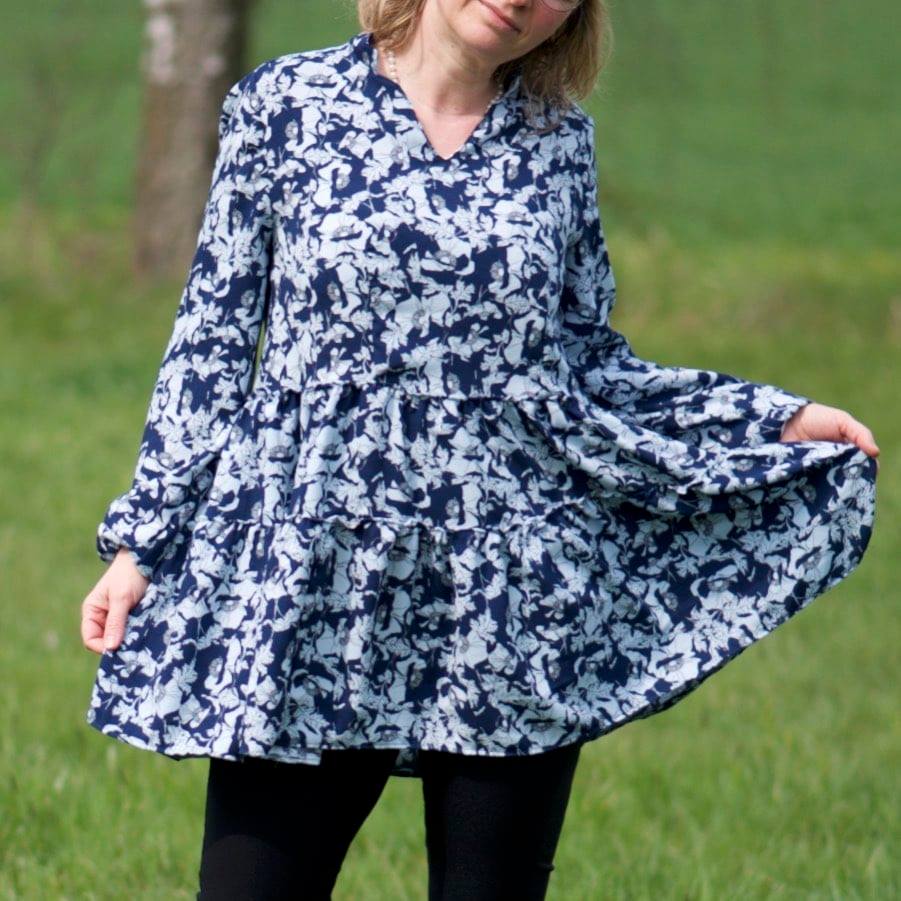 Schnittrebell Liva Boho Bluse Kleid Papierschnitt 34-54