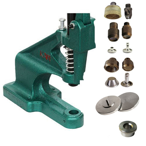 Kam Snaps Tools DK93 Tischpresse Nieten Set Taschenfüße silber Bundle