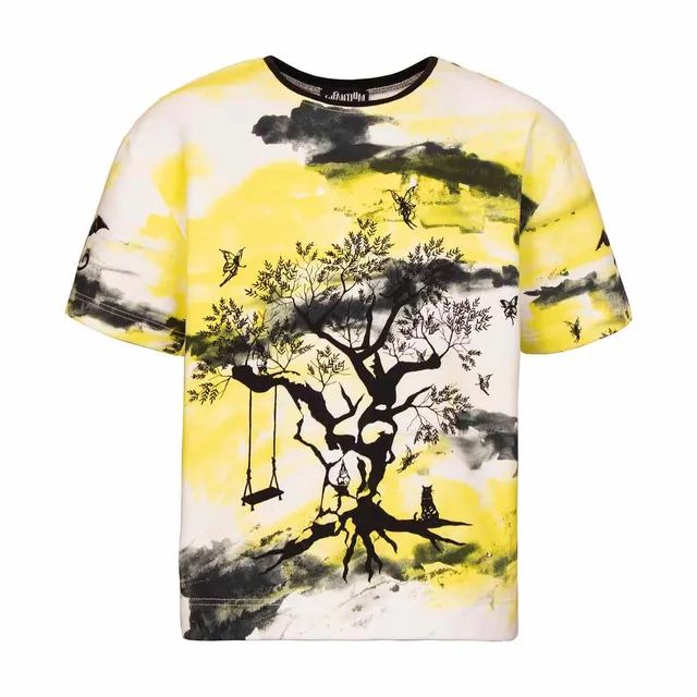 Infantium Victoria T-Shirt Kinder Print schwarz Baumwolle