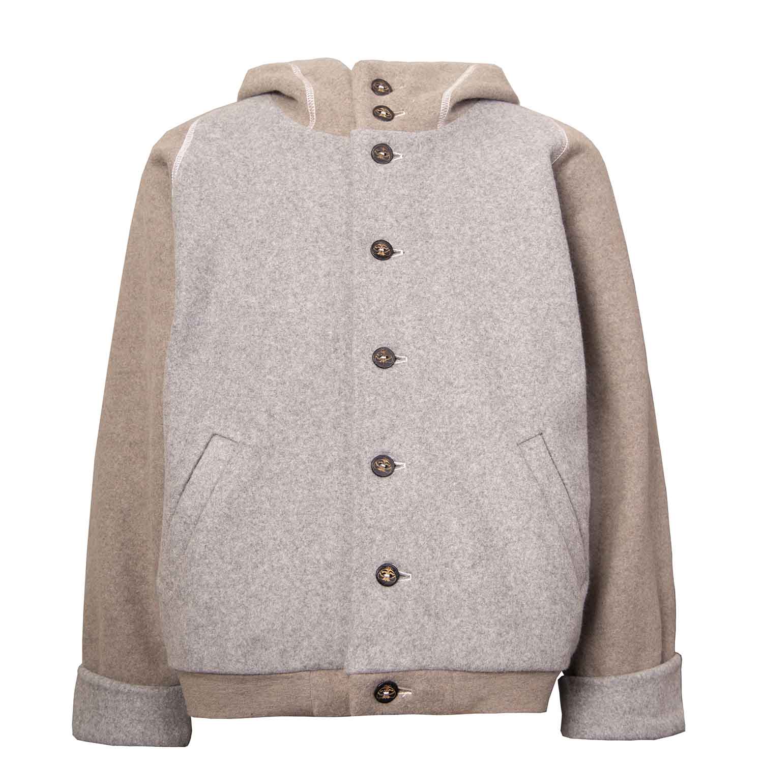 Infantium Victoria Grey Fleece Hoodie grau Bio-Baumwolle Kapuze