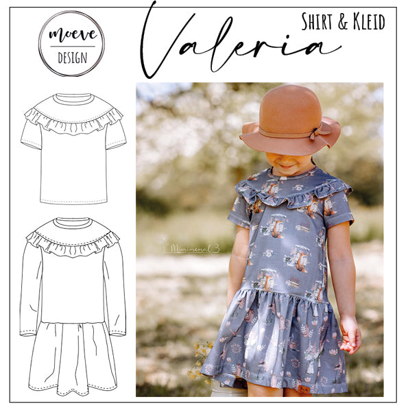 Moeve Design Valeria Schnittmuster Rüschenkleid Gr. 74-158