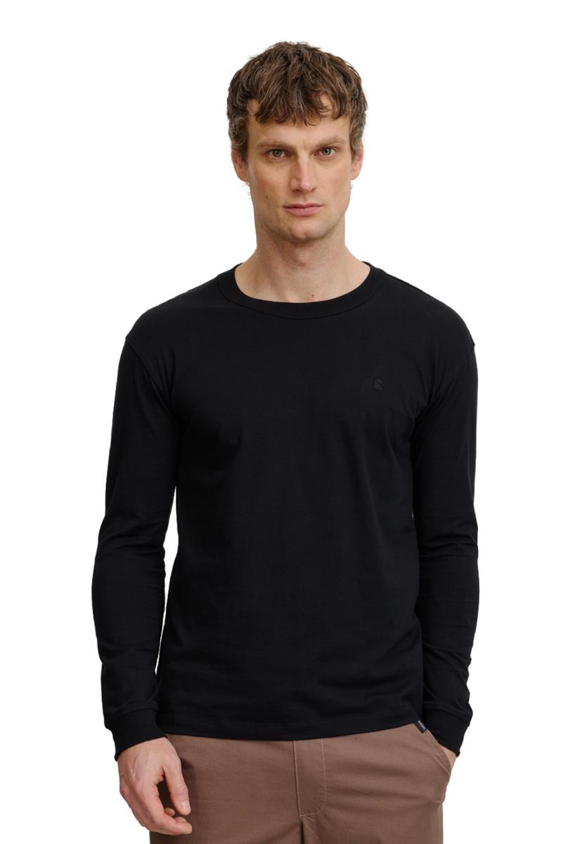 marlowe nature Papaya Longsleeve black Bio-Baumwolle S