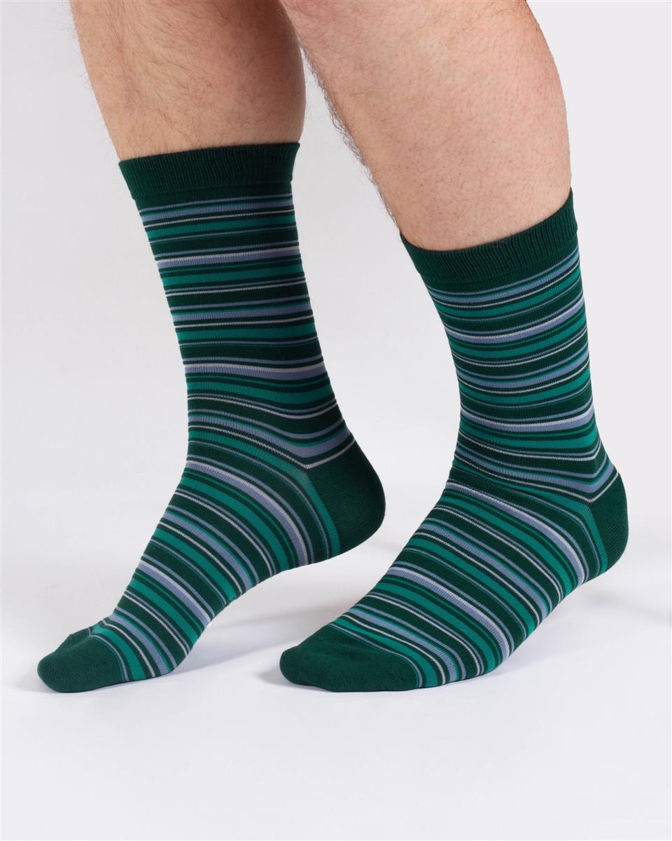 marlowe nature Multi Stripe Crew Socks Socken navy pink Bambus