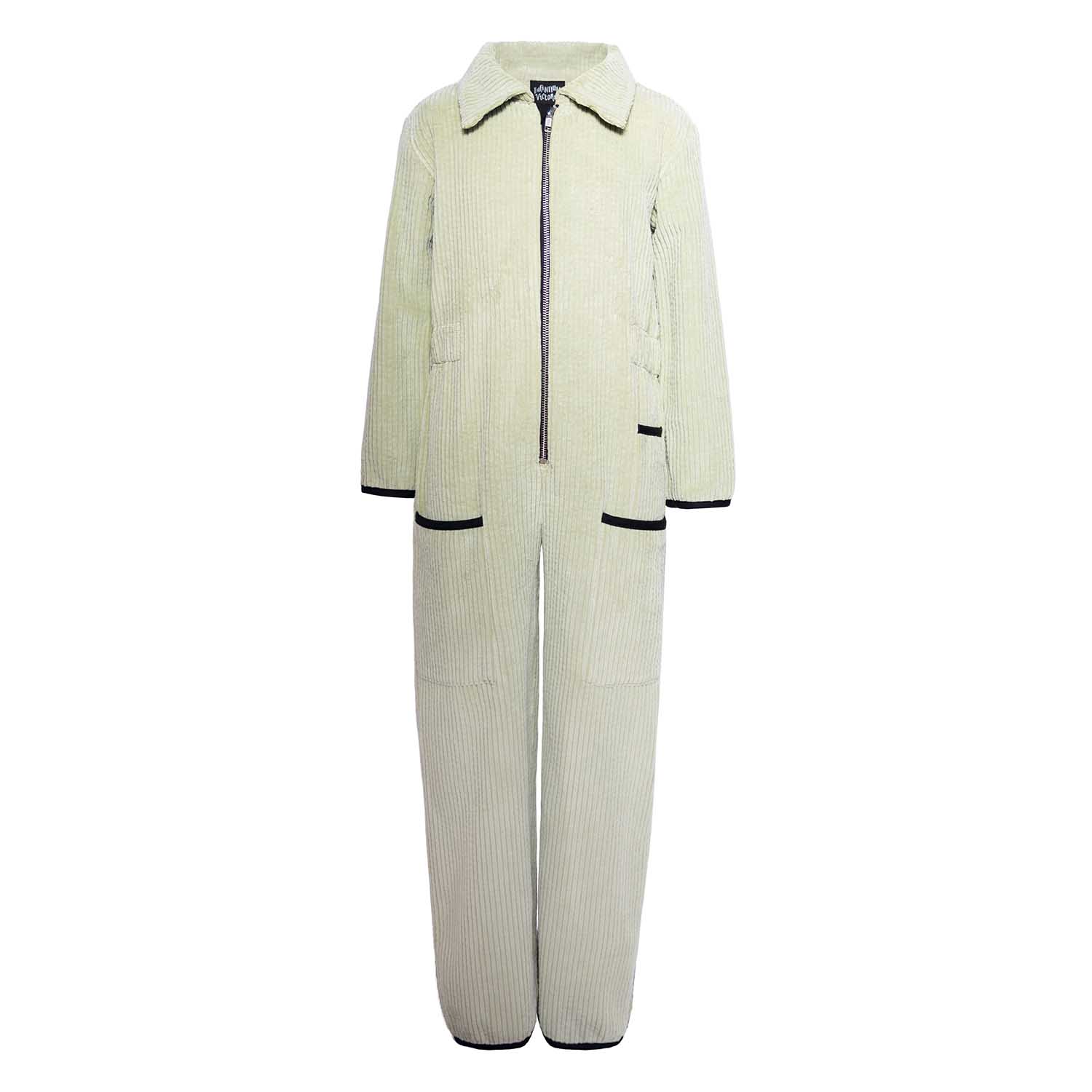 Infantium Victoria Velvet Green Jumpsuit Kinder-Overall Grün Cord