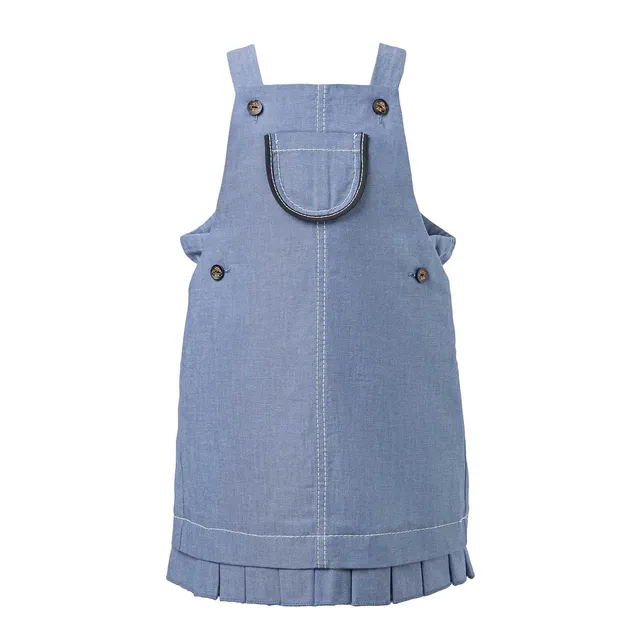 Infantium Victoria Baby Girls Denim Dress Jeanskleid Blau Baumwolle