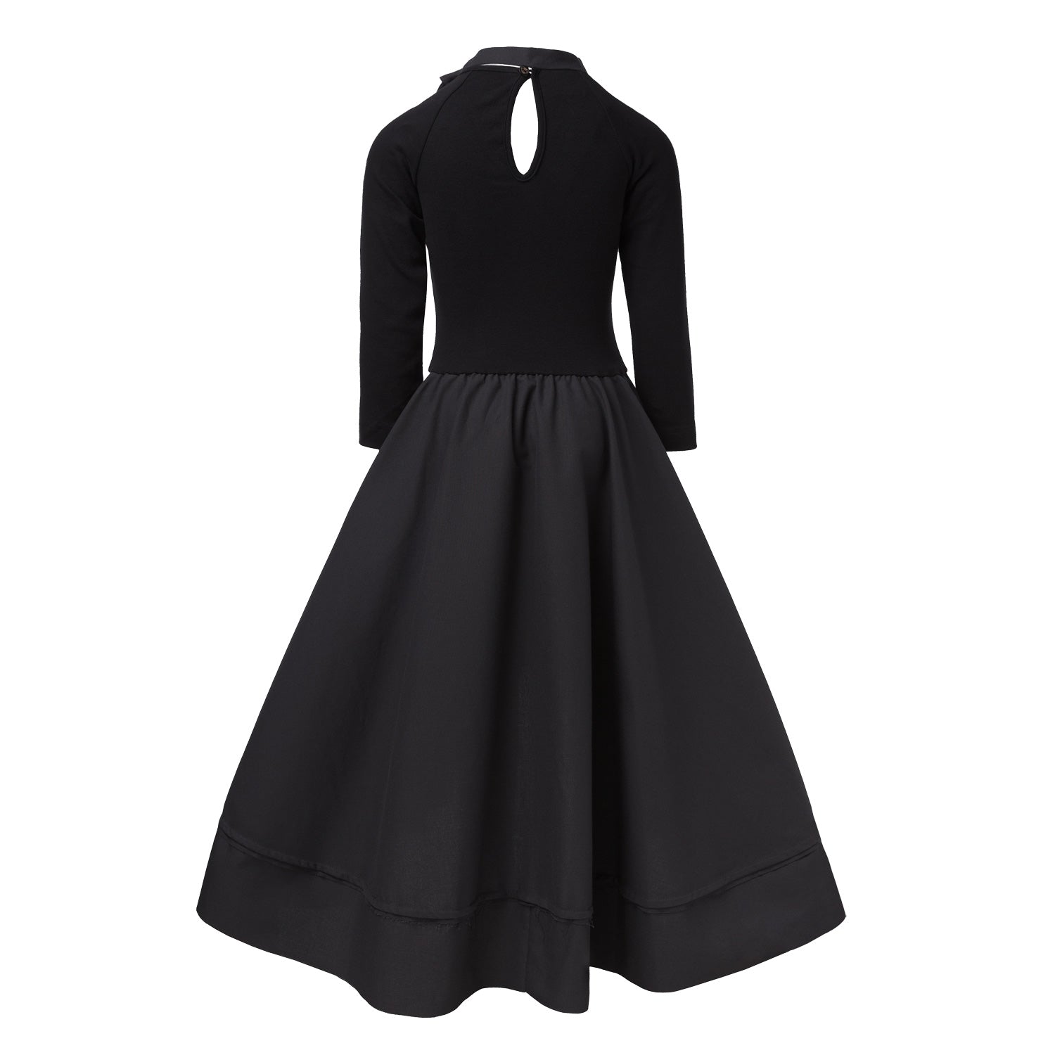 Infantium Victoria Black Dress with Trail Kleid schwarz Baumwolle