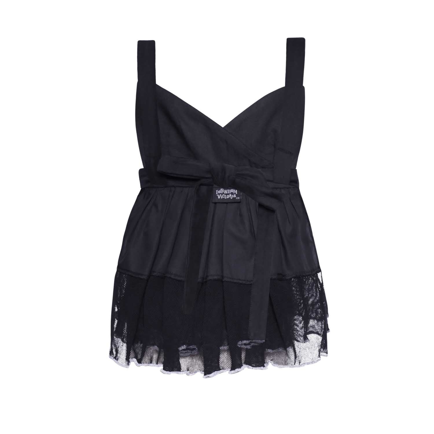 Infantium Victoria Ruffle Top Mädchentop Schwarz Bio-Baumwolle