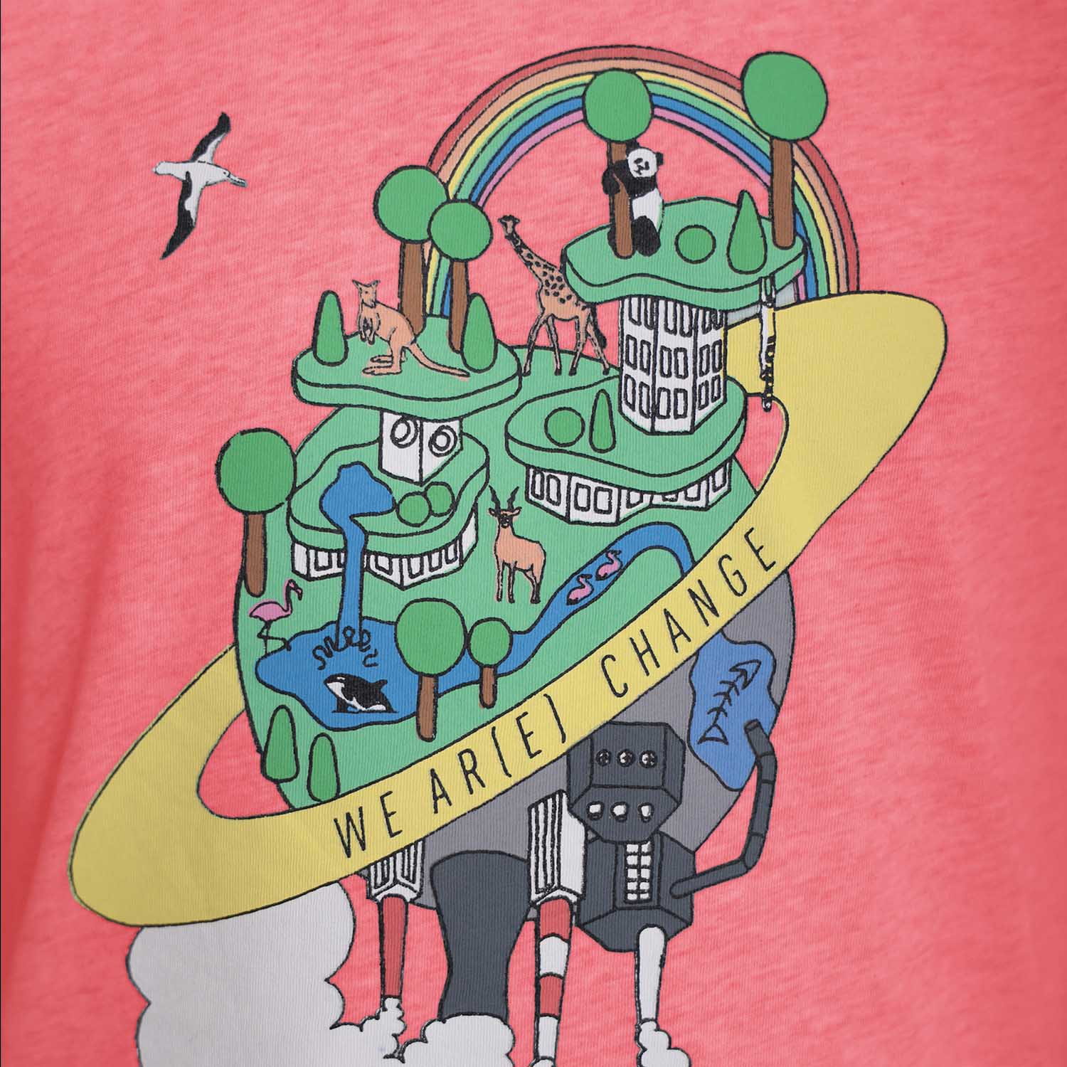 Infantium Victoria T-Shirt Earth Day rot Bio-Baumwolle