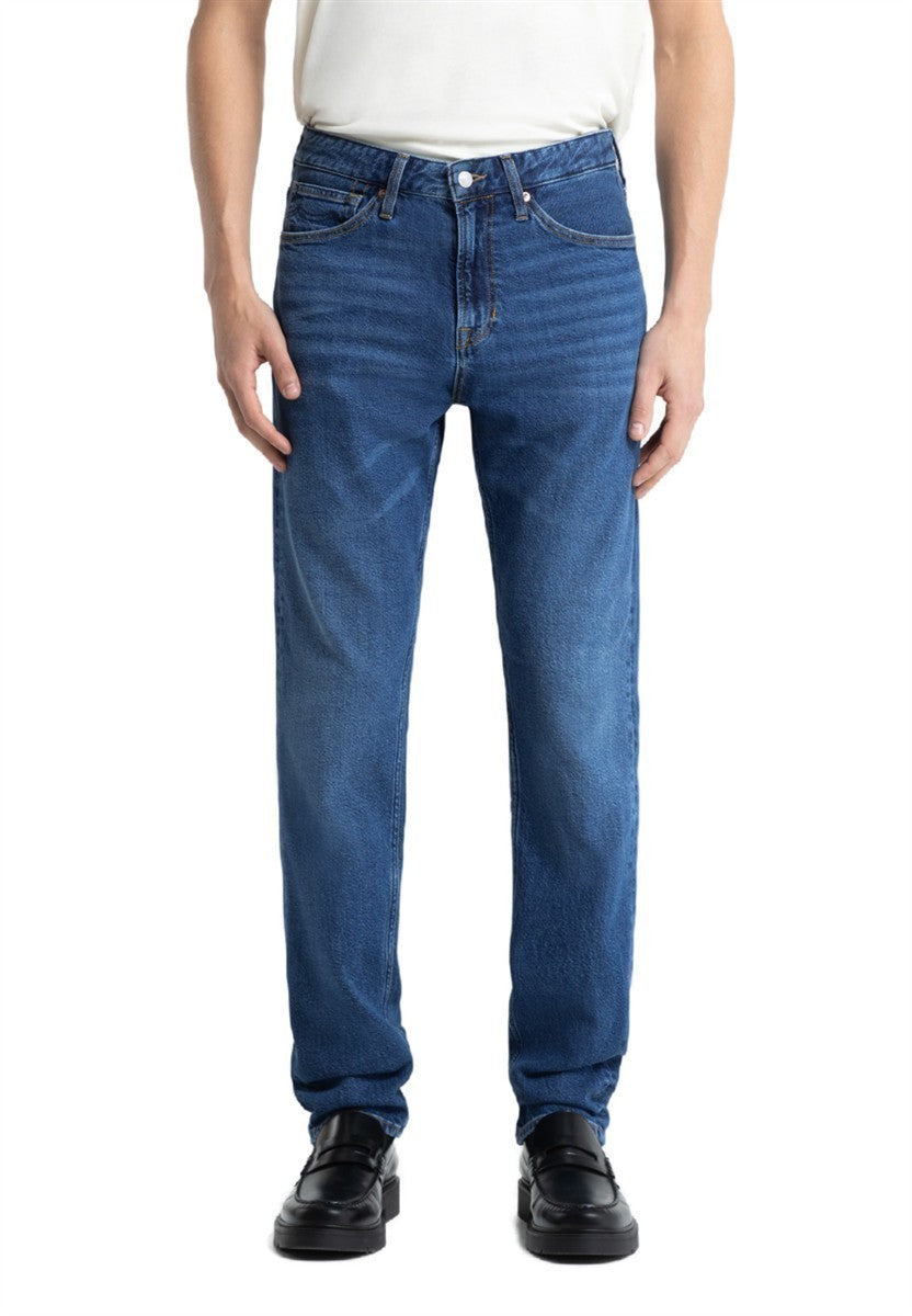 marlowe nature Addo Jeans mid blue Bio gerader Schnitt