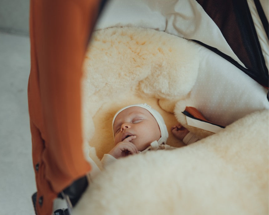 Naturkind Emil Slim Winter Set Lammfell Fußsack
