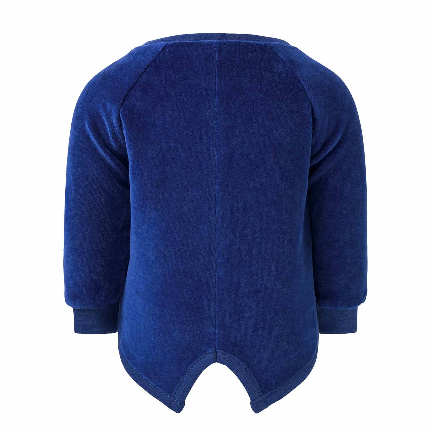 Infantium Victoria Blue Velvet Babyjacke blau Samt Baby