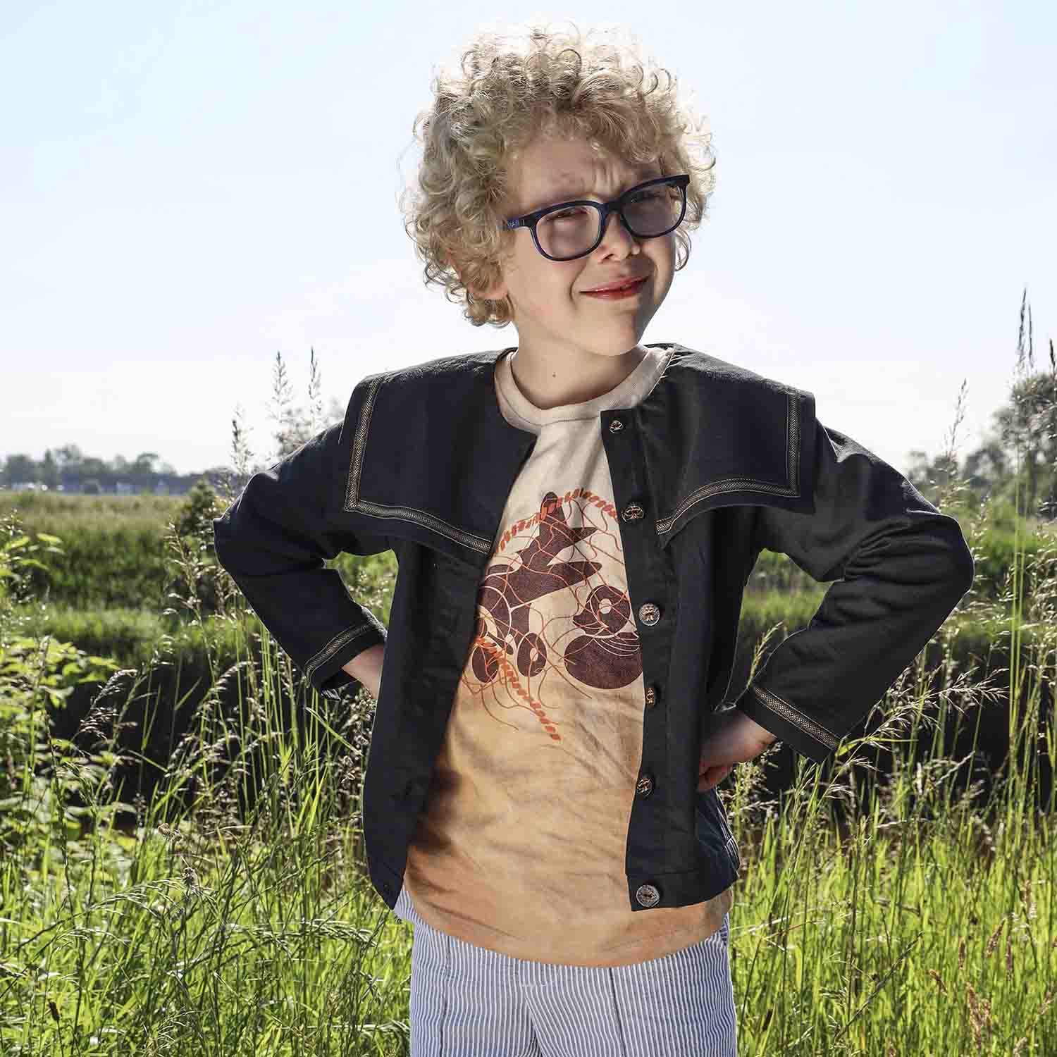Infantium Victoria Artisanal T-Shirt gelb Zwiebelfärbung Print