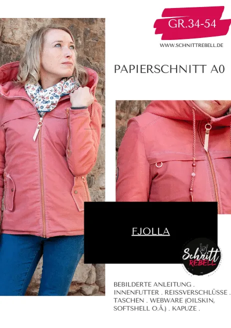 Schnittrebell Fjolla Papierschnitt Jacke Gr.34-54 A0