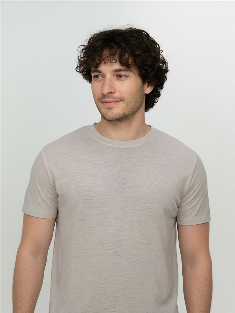 Greenbomb Basic Loom Merino-Shirt sandstone S