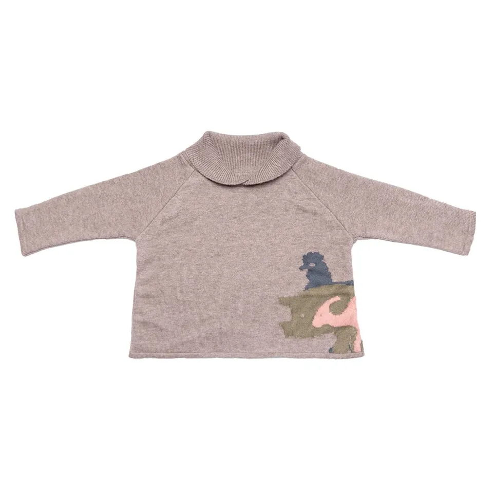 Infantium Victoria Beige Knitted Sweater Baby Pullover Bio
