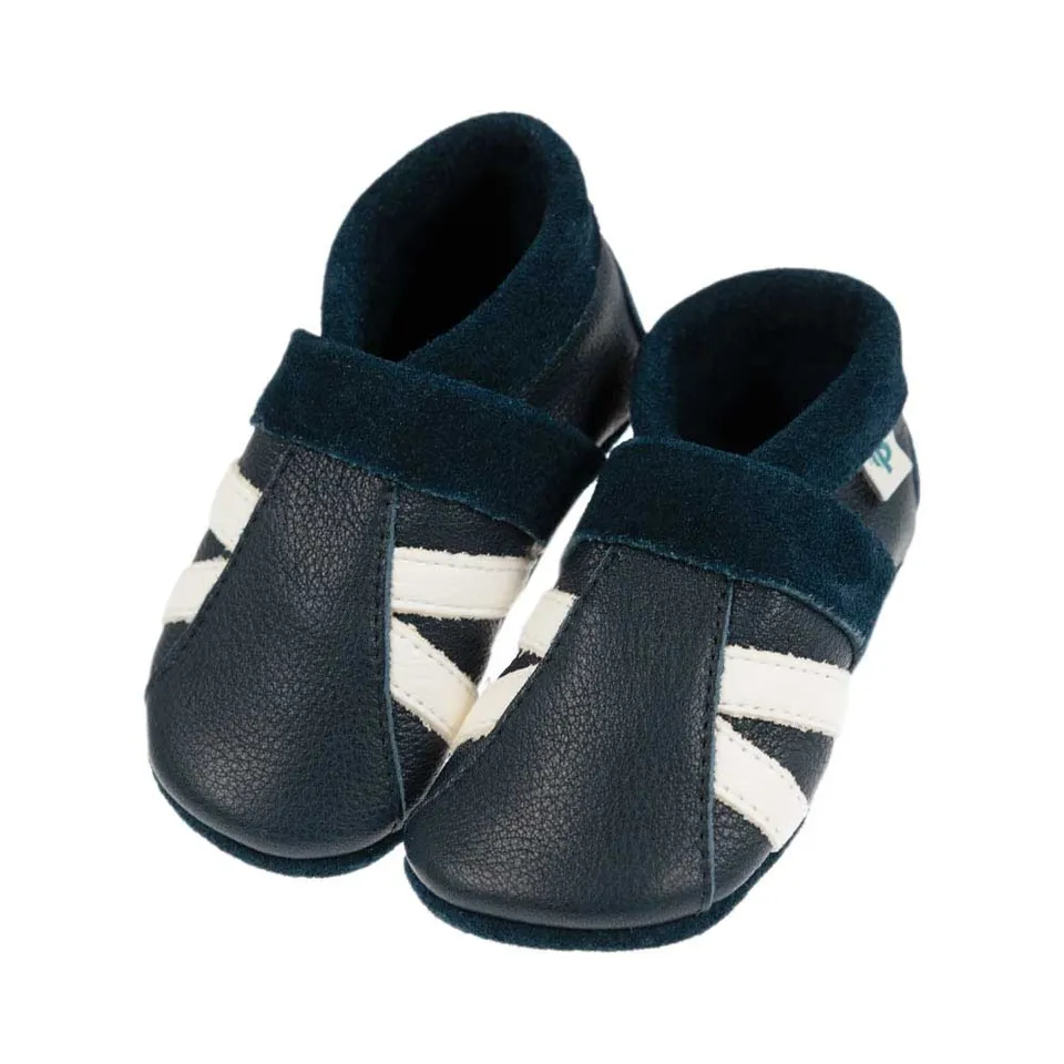 Pantolinos Sporto Krabbelschuhe uni Naturleder schlicht