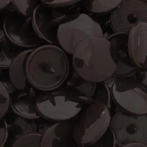 Kam Snaps B06 Druckknöpfe dunkelbraun glänzend 50 Sets