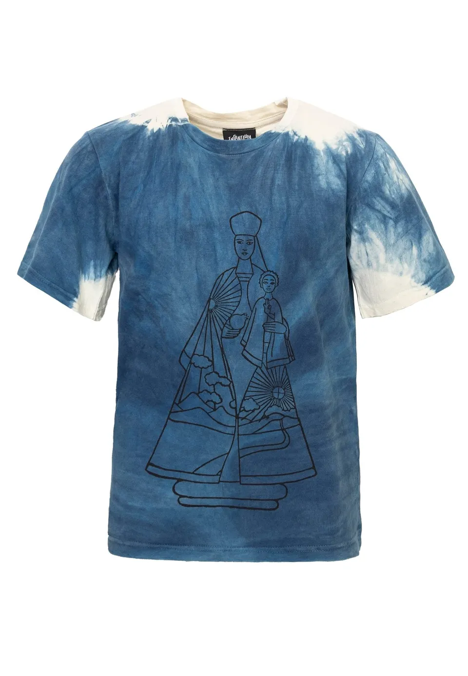 Infantium Victoria T-Shirt Indigo Handdruck Baumwolle blau