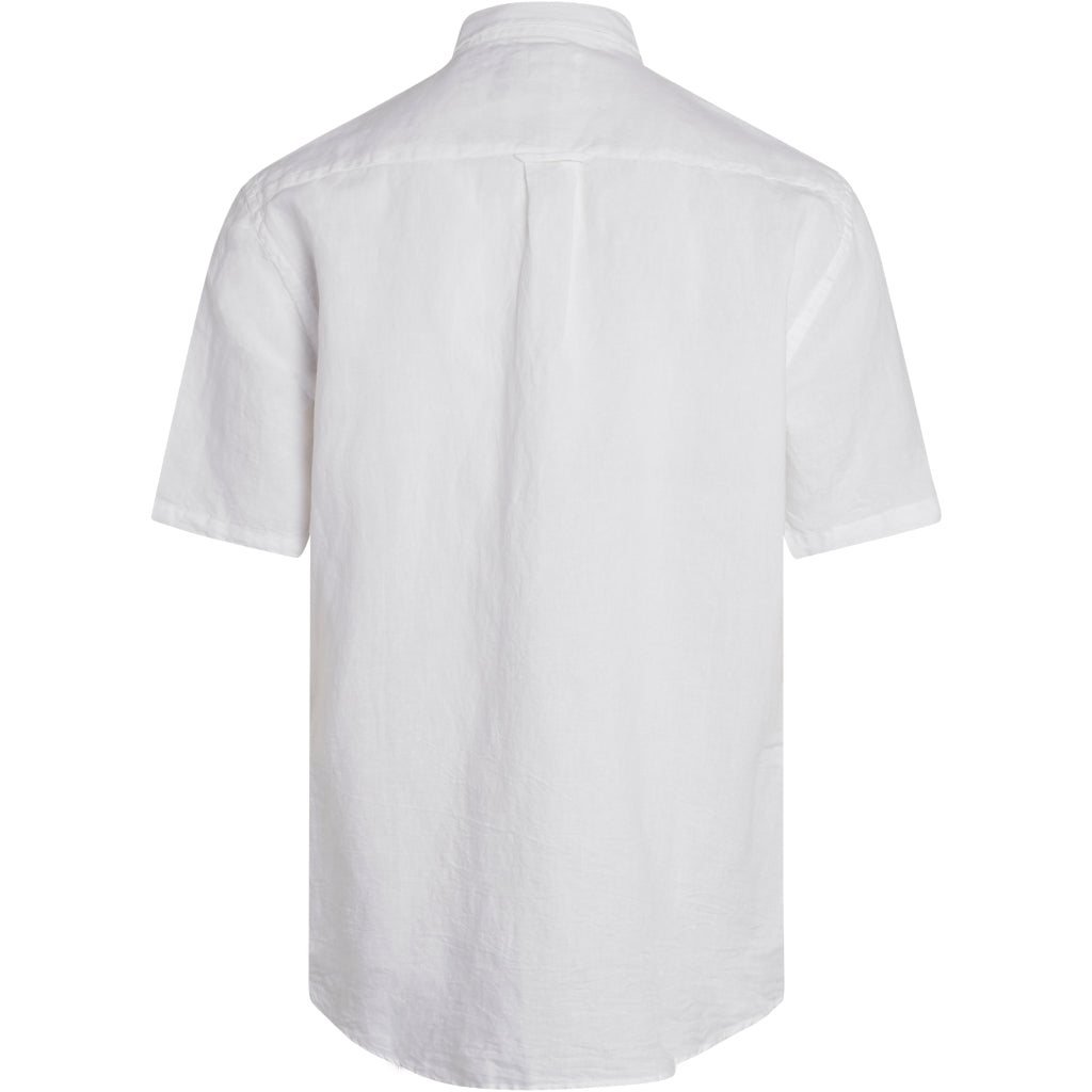 marlowe nature Mikkel Linen Shirt Kurzarmhemd surf blue Leinen