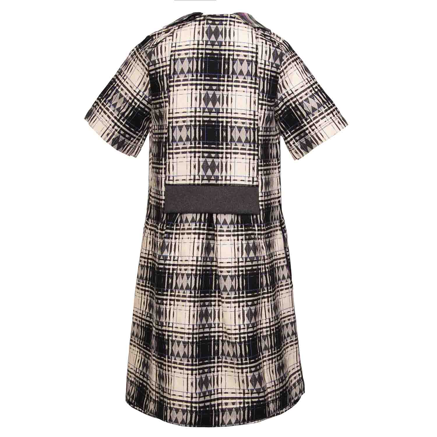 Infantium Victoria Tartan Kleid Mädchen Schwarz-Weiß 128