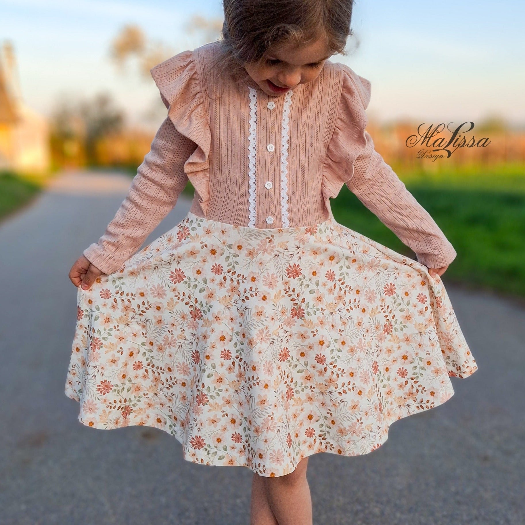 Moeve Design Solène Kleid Schnittmuster Kinder 86-164 Jersey