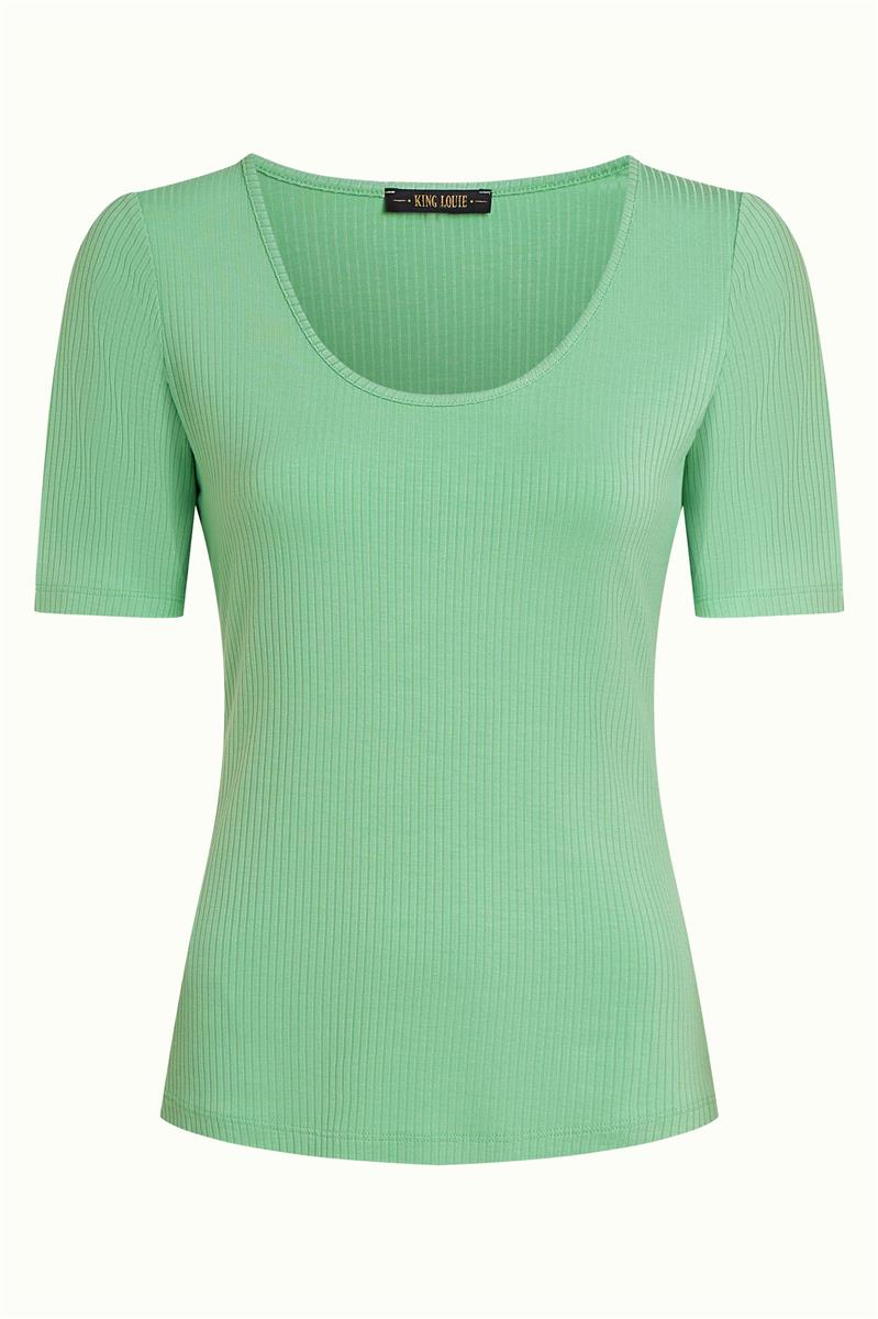 marlowe nature Shirts Carice Top Uni Rib Shirt minty meadow