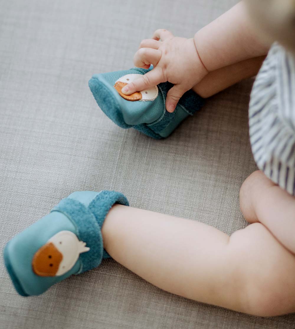 Pantolinos Gans Barfußschuhe Naturleder Kinder